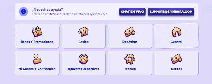 spinbara casino soporte